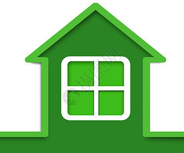 众议院插图数字绿色窗户住所家庭背景图片