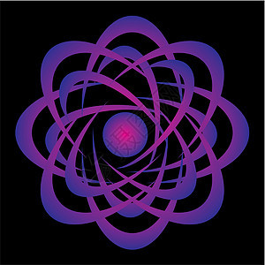 黑背景原子设计矢量艺术教育生物学粒子电子化学品技术绿色药品质子力量图片