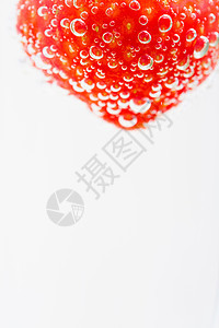 漂浮草莓气泡奢华酒精背景图片