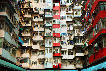 香港老旧住宅楼 香港城市人口建筑生活建筑学市中心贫民窟公寓居所贫困图片