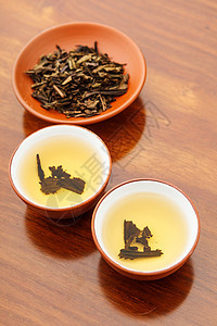 中华茶传统棕色功夫飞碟饮料竹子工夫茶壶草本文化图片