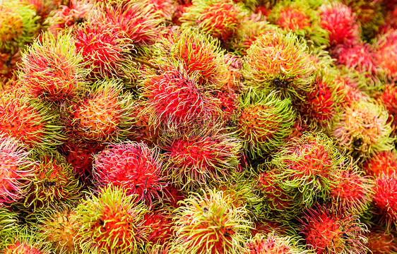 红布丁水果热带收成市场红色图片