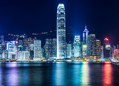 香港晚上的天线办公楼商业城市建筑企业天空大楼办公室金融天际图片