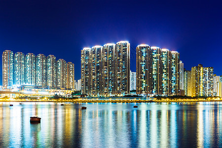 香港的住宅楼群建设建筑民众住房房屋城市海岸市中心天际公寓摩天大楼图片