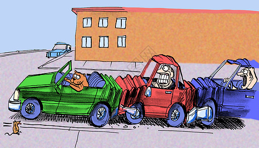 猫和鼠鼠漫画嘲讽警察城市交通猫咪挫折刺激男人破坏图片
