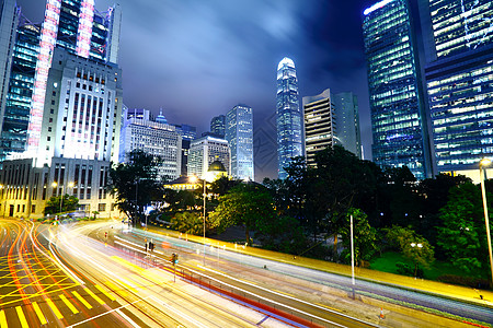 香港市风景景观红绿灯轨迹踪迹商业天空企业城市大楼金融图片