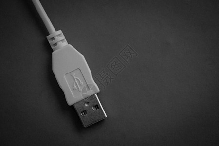 USB 黑白电缆图片