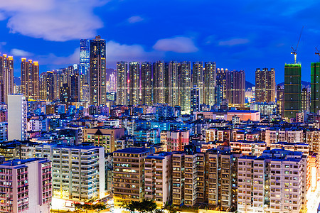 夜间城市住宅区 晚上景观鸟瞰图天际商业金融城市天线天空办公室摩天大楼图片