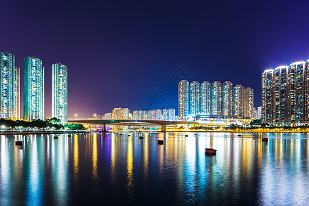 香港的住宅楼群建设青衣房屋住房海洋建筑公寓天际图片