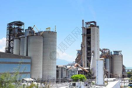 工业工厂化工厂植物燃料烟囱化学品天空炼油厂汽油蓝天建筑图片