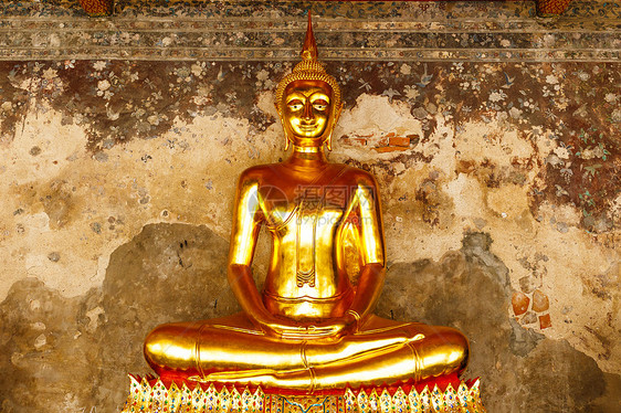金佛精神寺庙祷告佛像崇拜历史性佛教徒雕像宗教古佛图片