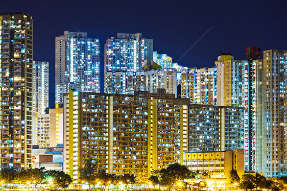 香港的公屋居所住房天际住宅公寓民众房屋建筑图片