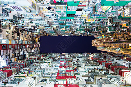 香港过度拥挤的住宅楼 拥挤不堪公寓人口建筑天际房屋住房天空公寓楼图片