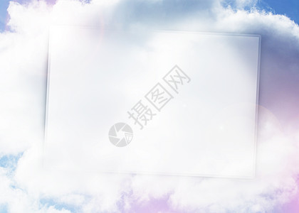 空空广告牌天空多云蓝色阳光空白紫色数字屏幕图片