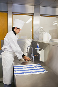 厨师洗手制服职业龙头洗涤肥皂男性工作纸巾毛巾男人图片