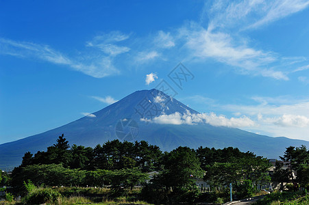 藤藤山风景白色火山绿色假期公吨蓝色字法公园观光图片