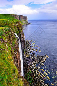 苏格兰高地Kilt岩石海岸线悬崖图片