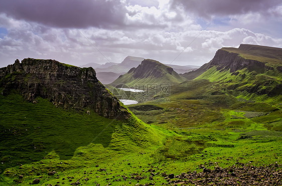 苏格兰Skye岛Quiraing山的景观图图片