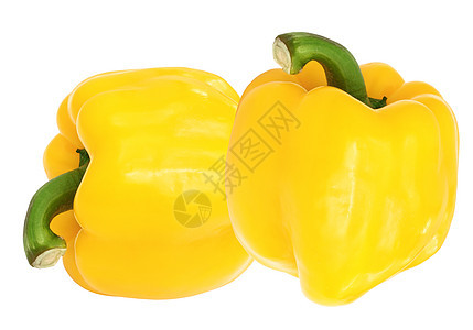 白色背景上孤立的黄黄甜甜辣椒食物水果厨房营养沙拉饮食团体黄色蔬菜烹饪图片