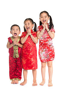 亚裔小孩们祝你们中国新年快乐图片