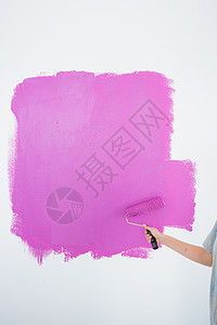 妇女画墙粉红色图片