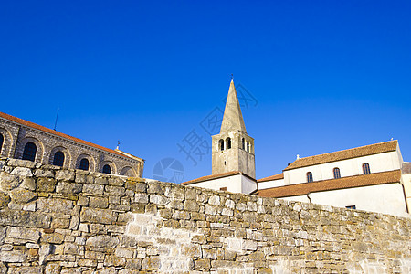 Porec  爱斯特里亚州克罗地亚亚得里亚老城码头蓝色海岸线旅行路面海岸娱乐景观假期建筑物图片