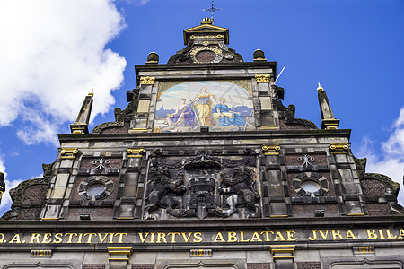 荷兰荷兰荷兰奥尔克马尔称为Waag的Weigh house日光博物馆建筑学旅游地标重室窗户雕像教堂旅行图片
