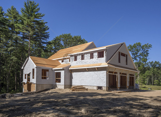 新建房屋建造框架住宅财产改造螺柱装修木头屋顶技术住房图片