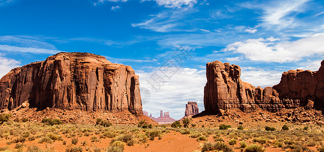 古迹谷橙子土地地平线红色峡谷国家旅行沙漠天空蓝色图片