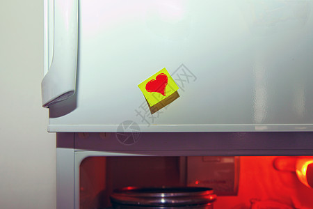 冰箱上的心脏图片