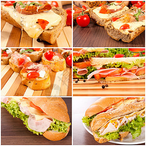 三明治饭沙拉包子熟食宏观工作室画幅种子食物长方形餐饮图片