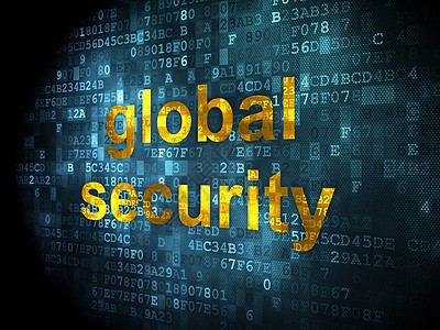 安全概念 数字背景下的全球安全图片