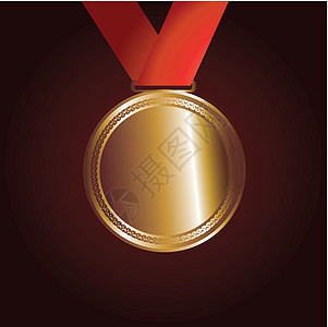红丝金金奖章向量艺术比赛优胜者竞赛报酬青铜游戏成就金属冠军丝带图片