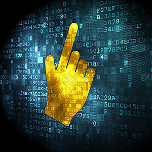 数字背景上的广告概念鼠标光标手指蓝色公关技术电子商务战略品牌活动互联网电脑图片