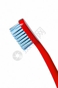 白色背景上孤立的彩色牙刷浴室整洁牙科口腔打扫化妆品宏观牙齿保健预防图片