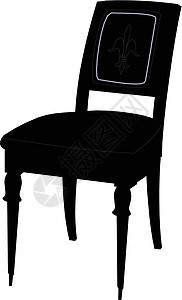 主 席 西尔休维特古董祖母回忆录黑色座位家具手工业祖父乡愁图片