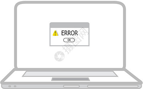 膝上型电脑上的保护错误窗口白色入口电子产品窗户帮助键盘密码解决方案笔记本检测背景图片