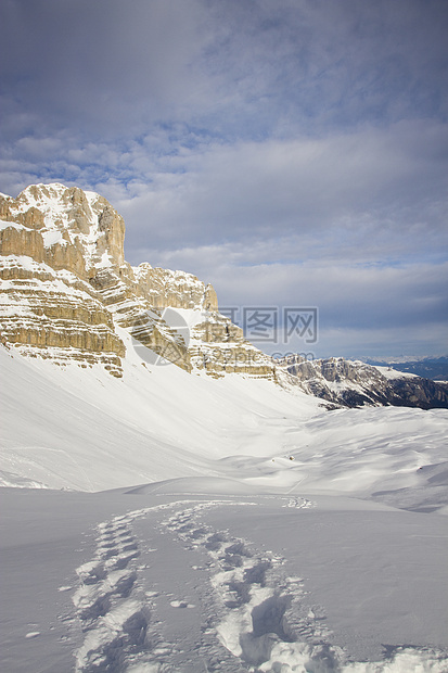 冬天的多洛美人旅行季节管道滑雪板旅游图片