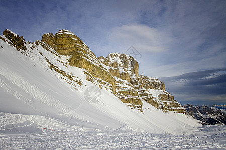 冬天的多洛美人滑雪板管道旅游旅行季节图片