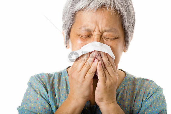 亚洲年老妇女打喷嚏图片