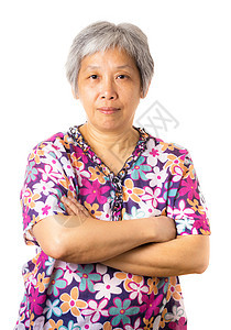 亚洲年老妇女老人老年男人白色老太婆女人退休图片