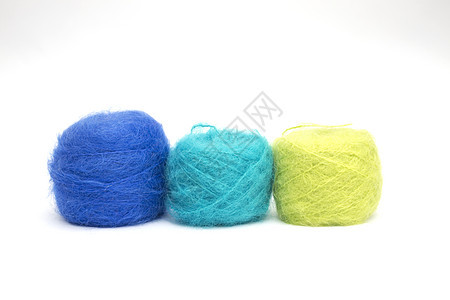 彩色羊毛手工针线活蓝色棉布纺织品织物细绳材料创造力爱好图片