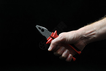 钳子和手工人乐器工作手套白色技术黑色电气刀具塑料图片