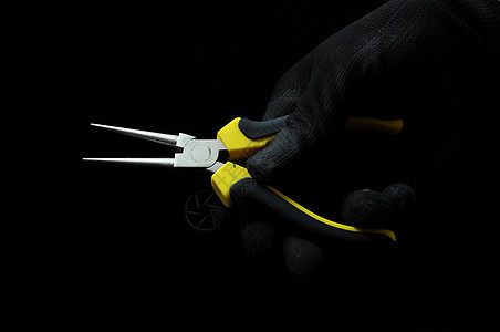 钳子和手扳手工人剪裁电工金属黑色白色建造技术维修图片