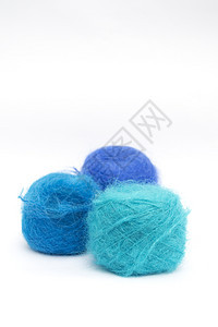 蓝薄蓝色工艺手工缝纫细绳材料爱好棉布纺织品针线活针织图片