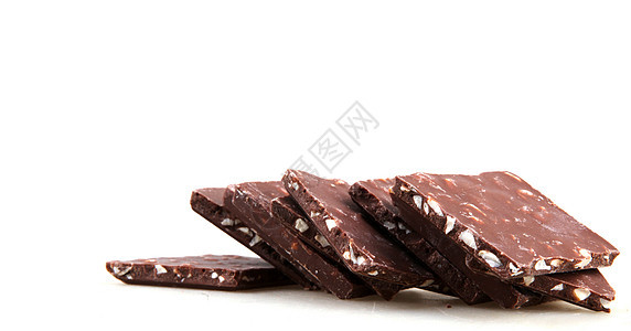 巧克力孤立于白色可可食物小吃甜点糖果棕色美食黑色酒吧饮食图片