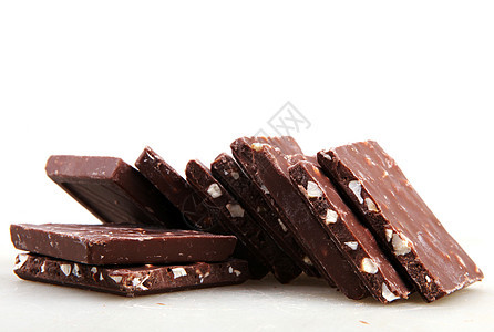 巧克力孤立于白色棕色美食小吃食物黑色酒吧可可甜点饮食糖果图片