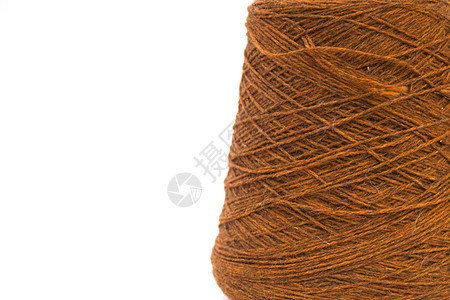 棕色纱线贴近蓝色针线活爱好材料细绳针织织物棉布纺织品手工图片