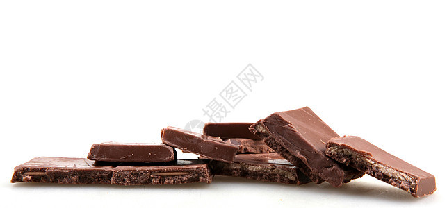 巧克力孤立于白色可可棕色糖果食物小吃酒吧黑色饮食美食甜点图片