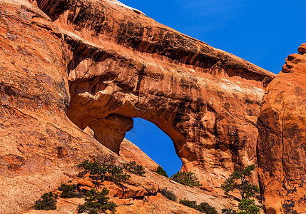 国家公园Moab Utah穆阿布乌塔峡谷悬崖环境旅行公园崎岖砂岩石头橙子沙漠图片